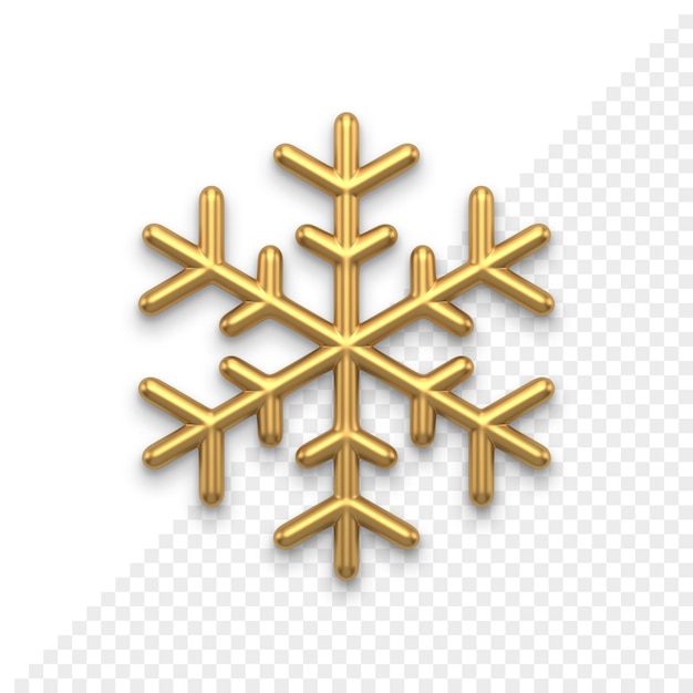 Christmas snowflake 3d icon