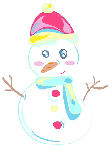 PSD christmas snowman graphic