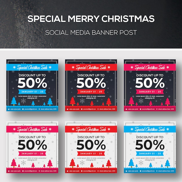 Christmas social media banner post