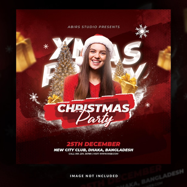 PSD christmas social media banner and story banner design