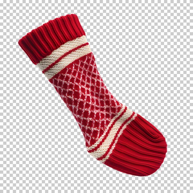 PSD christmas socks isolated on transparent background