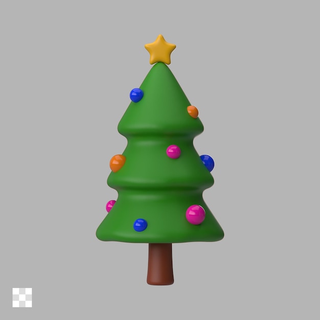 Christmas spruce tree 3d icon