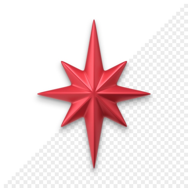 PSD christmas star 3d icon