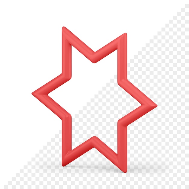 PSD christmas star 3d icon