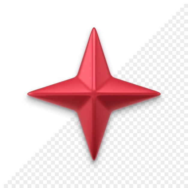 Icona 3d della stella di natale