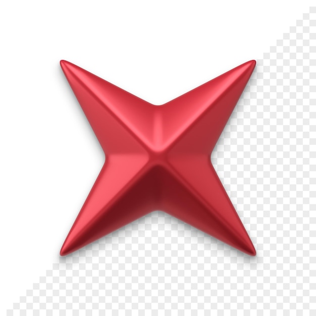 PSD christmas star 3d icon