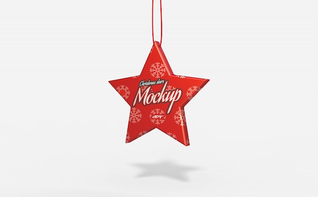 PSD christmas star mockup