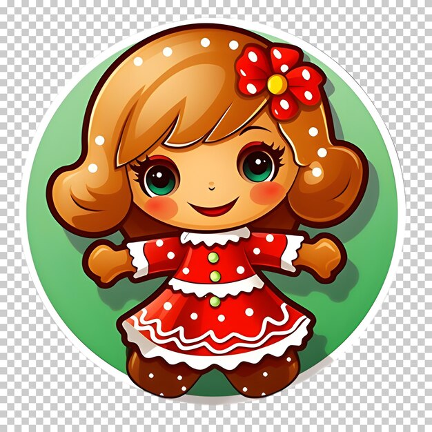 PSD christmas sticker on transparent background