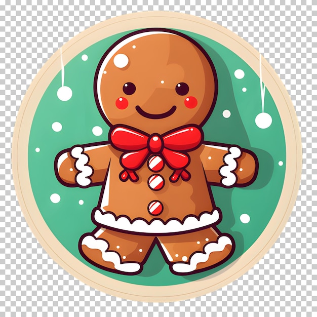 PSD christmas sticker on transparent background