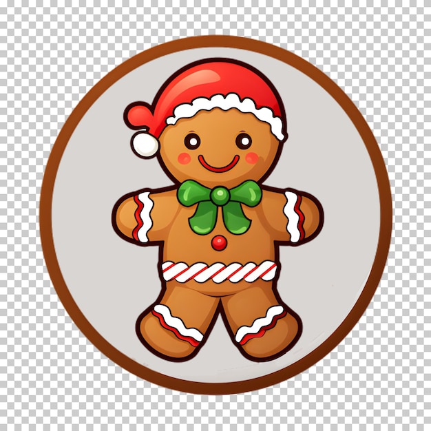 Christmas sticker on transparent background