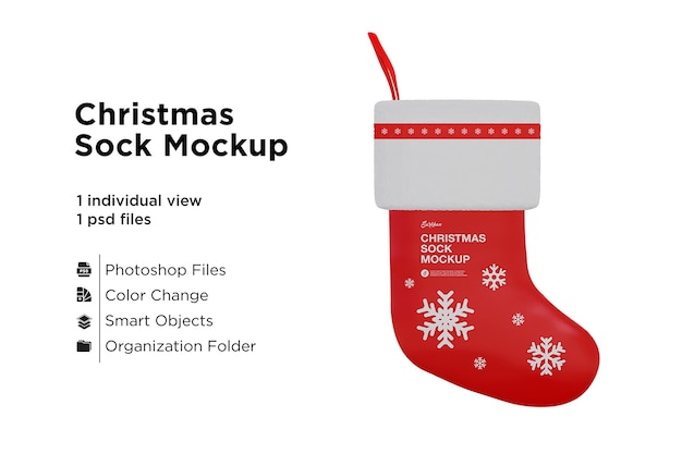 Christmas stocking mockup