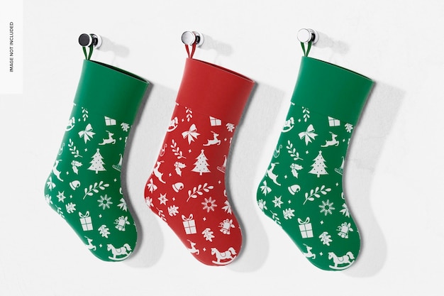 PSD christmas stockings mockup