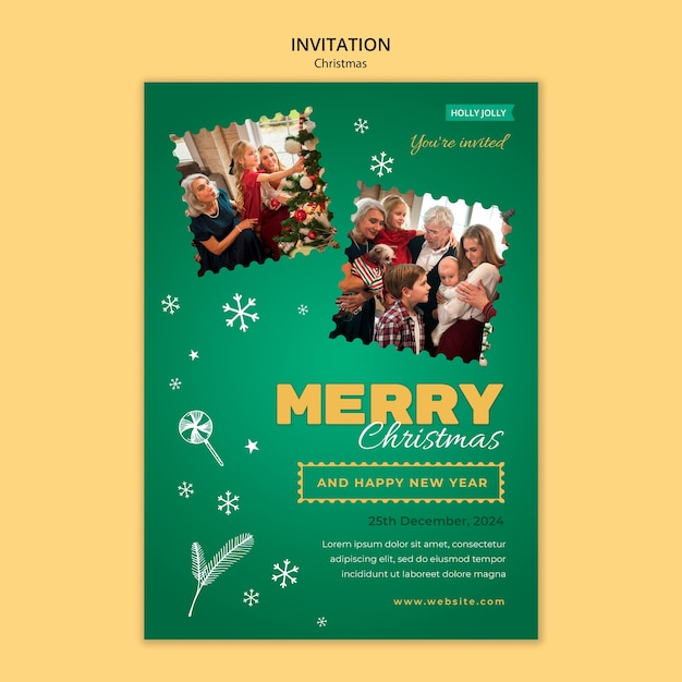 PSD christmas template design