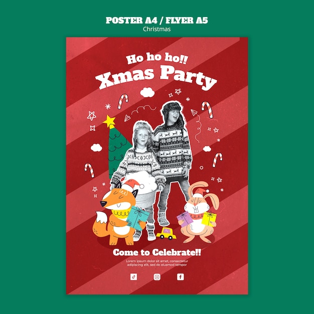 PSD christmas template design