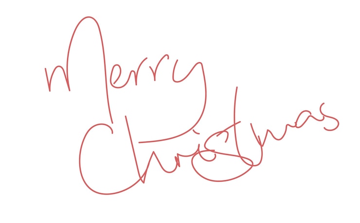 PSD christmas text