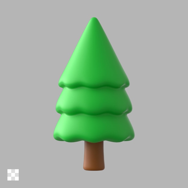 PSD christmas tree 3d icon