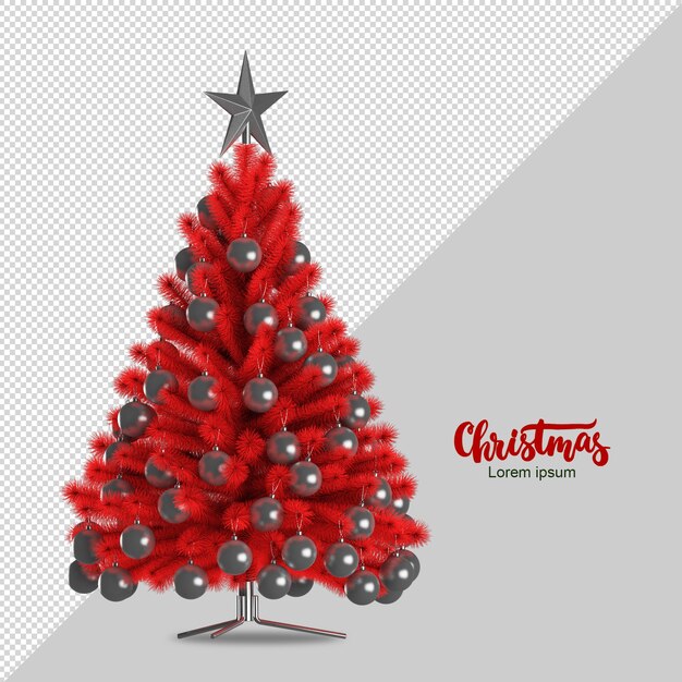 Albero di natale in 3d reso