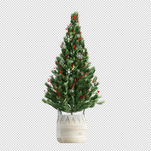 PSD christmas tree in 3d rendering