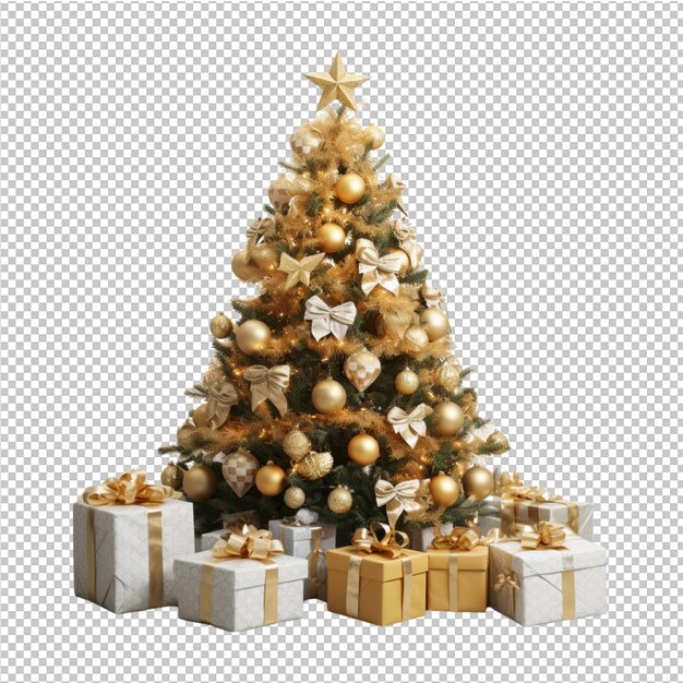 PSD Украшение рождественской елки и подарочная коробка