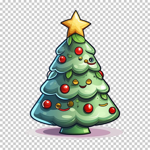 PSD christmas tree illustration isolated