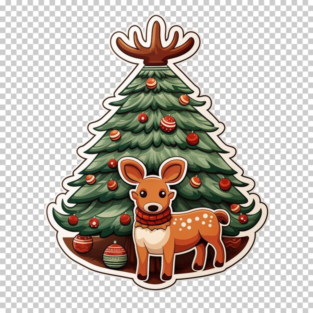 PSD christmas tree illustration isolated