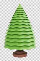 christmas tree isolated 3d rendering