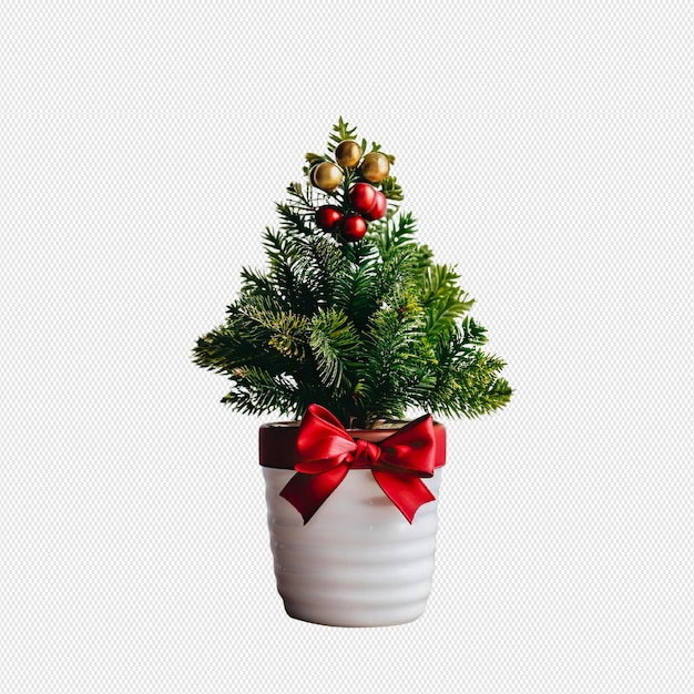 PSD christmas tree png in pot