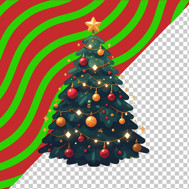 Christmas tree PSD without background