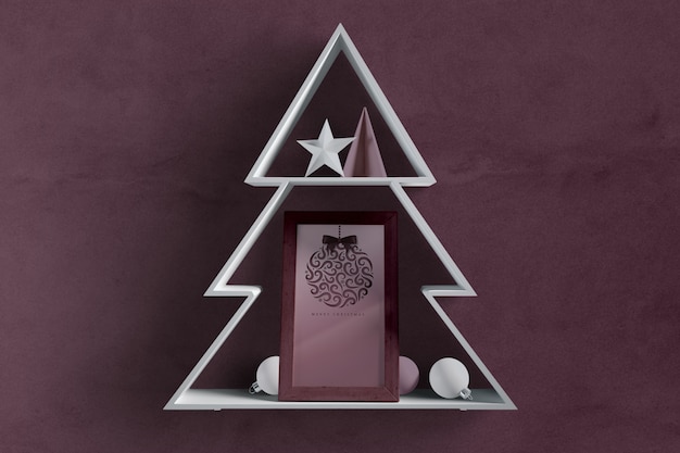 Christmas tree shape with frame inside