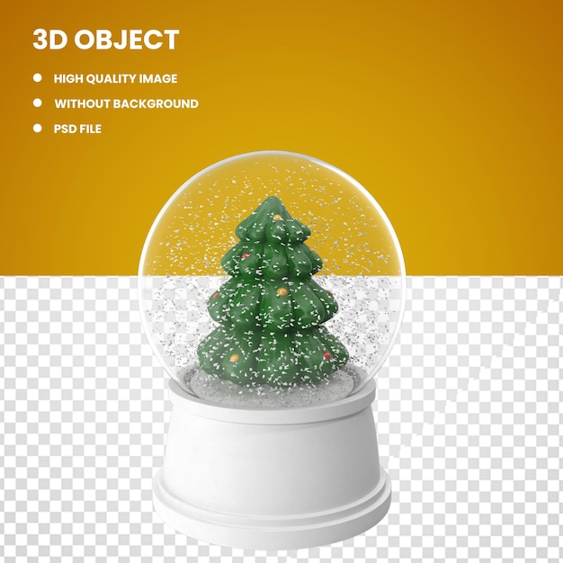 PSD christmas tree snow globe