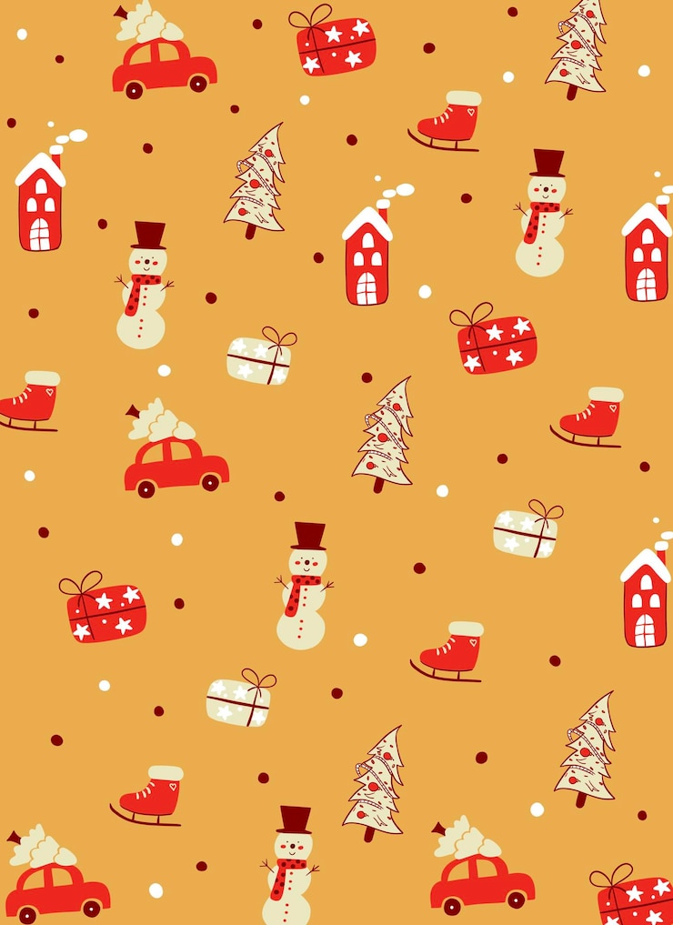 PSD christmas tree and snow man background