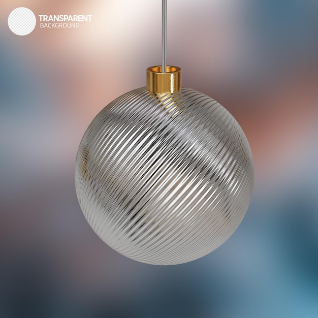 Christmas tree toy ball silver