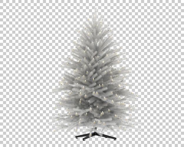 PSD christmas tree on transparent background. 3d rendering - illustration