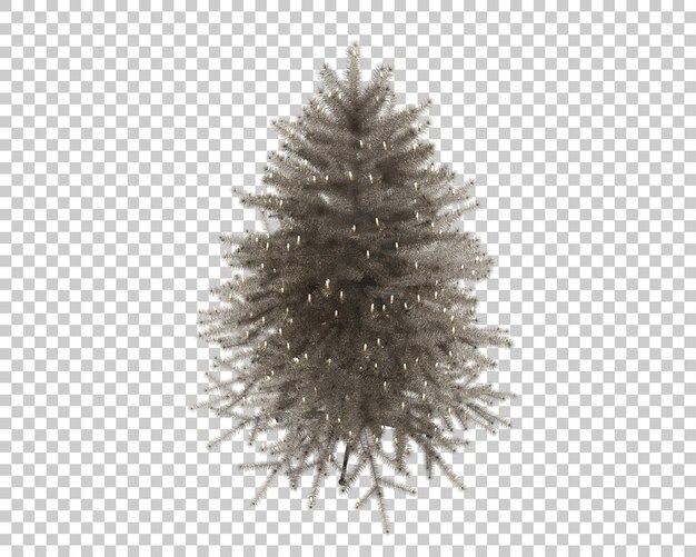 PSD christmas tree on transparent background. 3d rendering - illustration