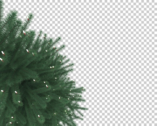 PSD christmas tree on transparent background. 3d rendering - illustration