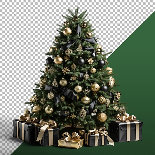 PSD Рождественская елка с подарками под ней