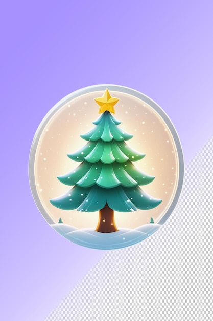 PSD a christmas tree with a star on it