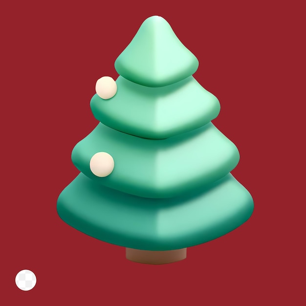 A christmas tree with white balls on it