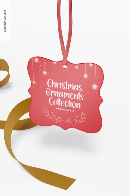 PSD christmas wish tag mockup