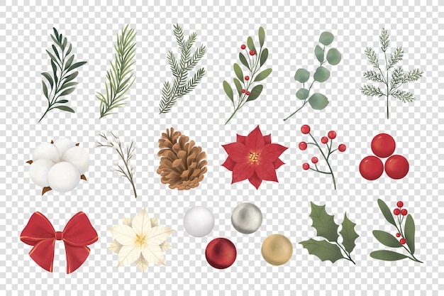 Christmas Wreath Festive Element V4 in Photoshop PSD