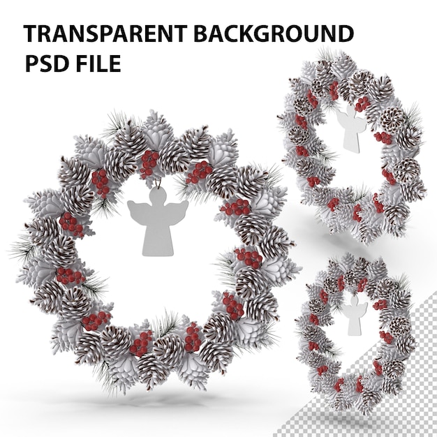 PSD christmas wreath png