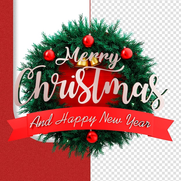 a christmas wreath with a red ribbon and a red ribbon