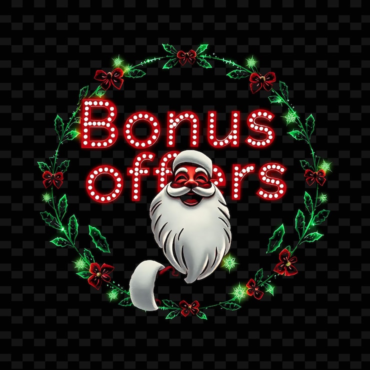 PSD a christmas wreath with a santa claus on it