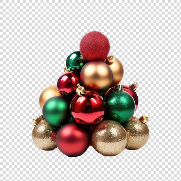 PSD christmass ball shiny mountain pile transparent background