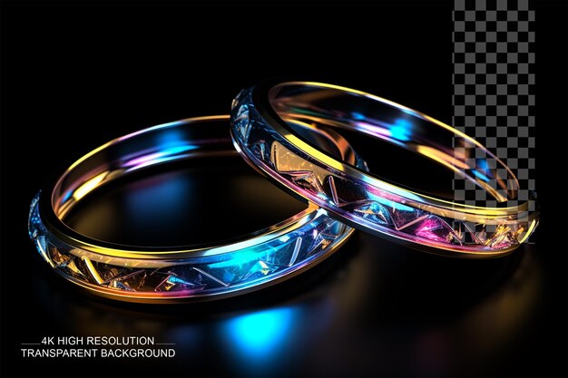 Chromatic celestial rings galaxies adorned with vibrant ringscosmic allure transparent background