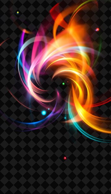 Chromatic Confluence Swirling Eddies of Multicolored Light Blend Y2K Inspiredand Converge Creating