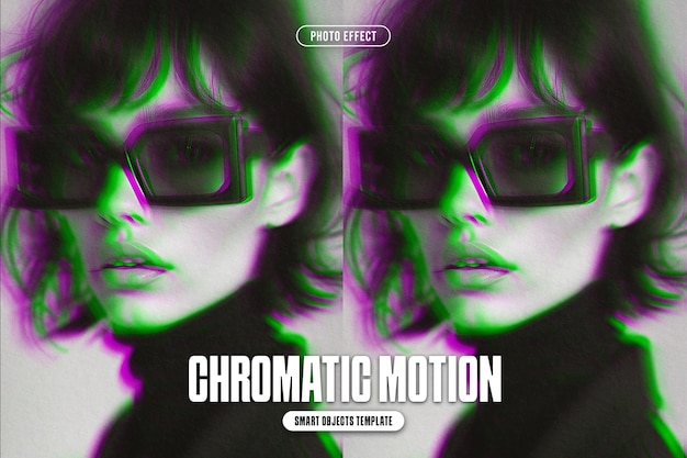 chromatic motion photo effect for poster
