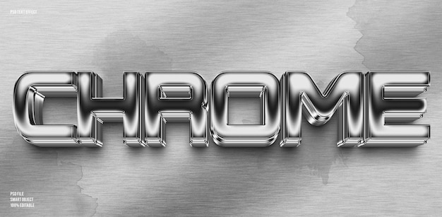 Chrome 3D redigerbar teksteffekt