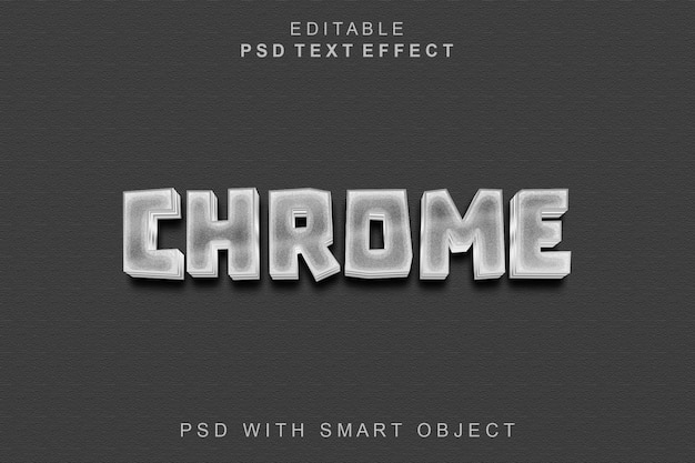 Текстовый эффект chrome 3d