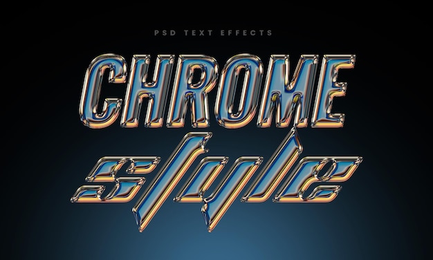 Chrome Редактируемый текстовый эффект